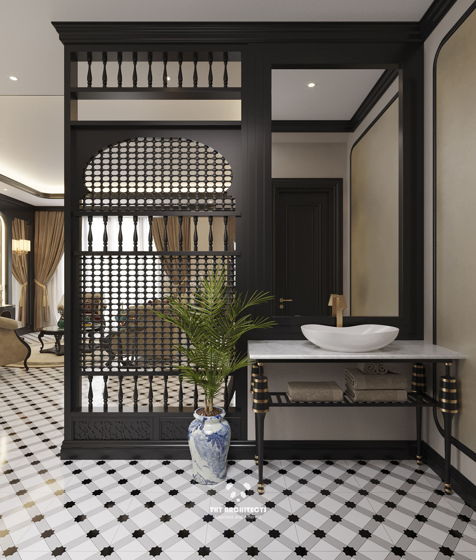 tht architects - Indochine home quận 7 - phòng khách bếp 10